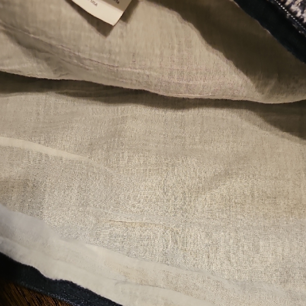 Crate&Barrel Deep Indigo Plaid Duvet Set Of 3 - Picture 4 of 6